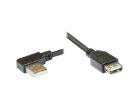 Alcasa USB 2.0 AM/AF 1.5m USB Kabel 1,5 m USB A Schwarz