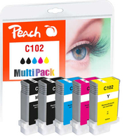 Peach PI100-359 inktcartridge Compatibel Zwart, Cyaan, Magenta, Geel 5 stuk(s)