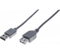 EXC 532415 USB Kabel 5 m USB 2.0 USB A 2 x USB A Grau