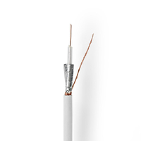Nedis CSBR4030WT100 cable coaxial RG-59/U 10 m Blanco