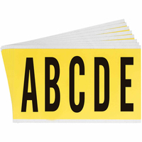 Brady 3460-LTR KIT self-adhesive label Rectangle Permanent Black, Yellow 5 pc(s)