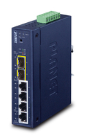 PLANET Industrial L2/L4 4-Port Zarządzany L2/L4 Gigabit Ethernet (10/100/1000) Niebieski