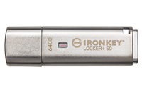Kingston Technology IronKey Locker+ 50 pamięć USB 64 GB USB Typu-A 3.2 Gen 1 (3.1 Gen 1) Srebrny