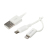 LogiLink 0.15m, USB-A/Micro USB-B+Lightning USB-kabel 0,15 m USB A Micro-USB B/Lightning Wit