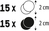 Folia Klettpunkte Klettverschluss Schwarz, Weiß 30 Stück(e)