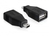 DeLOCK 65277 tussenstuk voor kabels mini USB USB 2.0-A Zwart