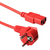 ACT AK5403 cable de transmisión Rojo 5 m CEE7/7 C13 acoplador
