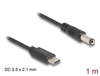 Delock USB Type-C™ Stromkabel zu DC 5,5 x 2,1 mm Stecker 1 m