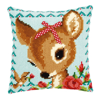 Cross Stitch Kit: Cushion: Bambi with a Bow