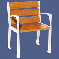 Silaos Wood and Steel Chair - RAL 9010 - Pure White - Light Oak - With Armrests