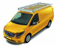 Dachgepäckträger aus Aluminium für Mercedes-Benz Vito, Bj. ab 2014, Radstand 3200mm, kompakt, Normaldach, mit Hecktüren