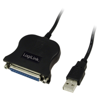 LogiLink® Adapter USB zu 25pol D-Sub Buchse, Länge: 1,8m [UA0054]