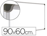 Pizarra Blanca Bi-Office Magnetica Maya W Ceramica Vitrificada Marco de Aluminio 90 X 60 cm con Bandeja Para