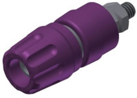 Polklemme, 4 mm, violett, 30 VAC/60 VDC, 35 A, Schraubanschluss, vernickelt, PKI