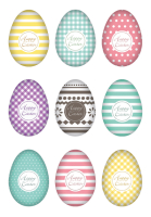HERMA 1728 Stickers DECOR vrolijk pasen set gekleurde eieren Bild 1