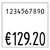 Marcador de precios, formato de las etiquetas A x H 29 x 28 mm, para impresiones de dos líneas.
