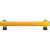 Barrera parachoques, altura 390 mm, una sola barra, longitud 8 m, amarillo tráfico.