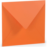 Briefumschlag 16,4x16,4cm Nassklebung Seidenfutter Orange