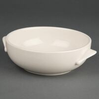 Olympia Ivory Soup Bowls with Handles Made of Porcelain - 425ml Pack of 12