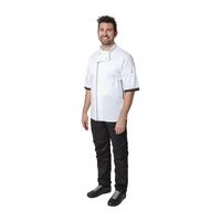Whites Southside Unisex Chefs Jacket with Contrast Detail in White - L