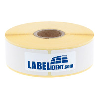 Thermodirekt-Etiketten 25 x 75 mm, 500 Thermoetiketten Thermo-Eco Papier auf 1 Zoll (25,4 mm) Rolle, Etikettendrucker-Etiketten permanent