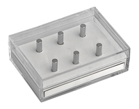 Normalansicht - ECOBRA Organisations Design-Magnete aus Neodym, Stab-Design, Ø 4 x 10 mm, 0,55 kg Haftkraft, 6 Stück im Klarsichtetui