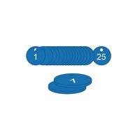 33mm Traffolyte valve marking tags - Blue (1 to 25)