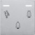 Klingeltaster mit LED-Anzeigen, aluminium, System M