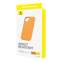 Phone Case for iPhone 15 Baseus Fauxther Series (Orange)