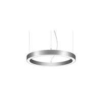 LED Pendel-Ringleuchte BIRO CIRCLE, IP20, Ø 60cm / 10cm, direkt, 40W 2700-6500K 5348lm, DALI dimmbar, silber