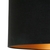 Stehleuchte / Leseleuchte LINSTRØM, E27, mit gebogenem Gelenkarm + Chintz-Schirm, schwarz matt / innen gold
