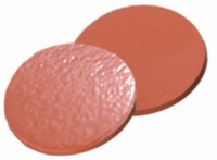 LLG-Septa N 9 Natuurrubber rood-oranje/TEF kleurloos Hardheid: 45° shore A Dikte: 1,3 mm verpakking à 100 stuks