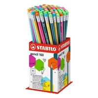 Grafitceruza display STABILO Pencil 160 HB hatszögletű radíros 72 db-os