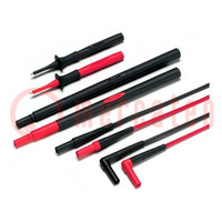 Test leads; red and black