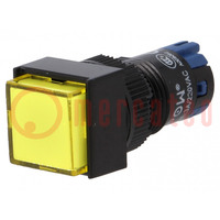 Switch: push-button; Pos: 2; SPDT; 0.5A/250VAC; 1A/24VDC; ON-(ON)