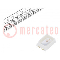 LED; SMD; 2216,PLCC2; rojo; 230÷530mcd; 2,2x1,6x0,55mm; 120°; 20mA