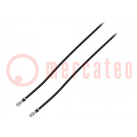 Cable; Sherlock female; Len: 0.3m; 26AWG; Contacts ph: 2mm