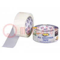 Tape: duct; W: 48mm; L: 25m; Thk: 0.18mm; transparent; acrylic; 200%