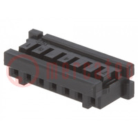 Plug; wire-wire/PCB; female; DF3; 2mm; PIN: 7; w/o contacts