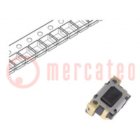 Mikroprzełącznik TACT; SPST; Poz: 2; 0,05A/12VDC; SMT; 2,4N; 3mm