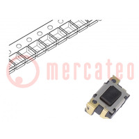 Microswitch TACT; SPST; Pos: 2; 0.05A/12VDC; SMT; 2.4N; 3mm; SKSN