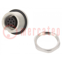 Connector: M9; socket; 702,712; female; PIN: 8; unshielded; 1A; IP67