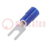 Tip: fork; M3; Ø: 3.2mm; 1.04÷2.63mm2; crimped; for cable; insulated