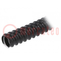 Protective tube; Size: 12; PVC; black; L: 30m; -5÷60°C; 320N