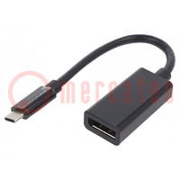 Adapter; DisplayPort 1.2,USB 3.1; 0,15m; schwarz; schwarz