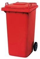Kunststoff Müll-Großtonne in Rot, Füllmenge 240 Liter, -gewicht 110 kg | EA1725