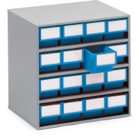 TRESTON Schubladenmagazin, 16 Schubladen à 9,2 x 8,2 x 30,0 cm, inkl. Etiketten Version: 06 - blau