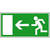 Rettungsweg links Safety Marking Rettungsschild, Folie selbstklebend, 30x15 cm BGV A8 E13
