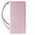 Magnet Strap Case iPhone 14 Hülle Flip Wallet Mini Lanyard Ständer Pink