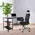 * Schreibtisch / Arbeitstisch WORKSPACE H I 120 x 60 cm mit Seitenregal schwarz / braun hjh OFFICE